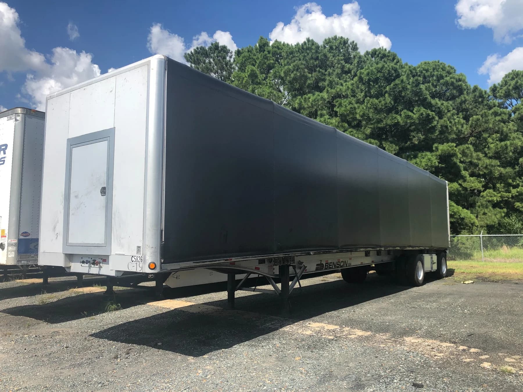 CTS Conestoga trailer at the Texarkana yard