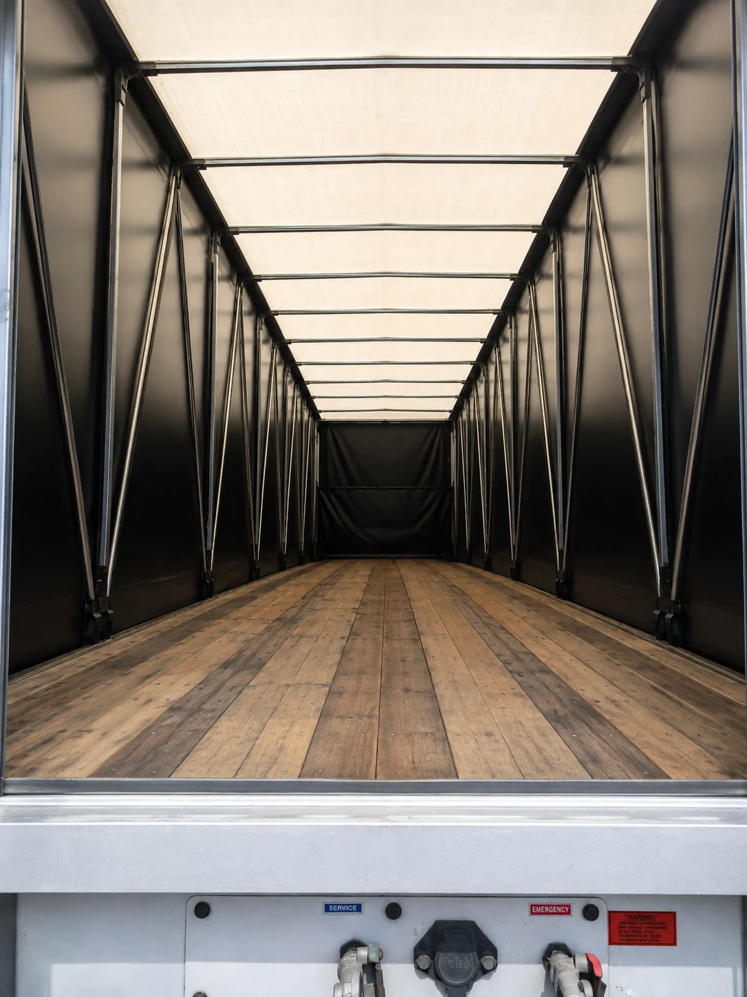 Interior view of a Conestoga trailer