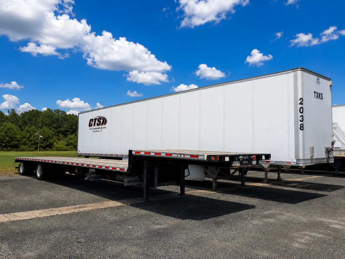 CTS trailer lineup at the Texarkana yard
